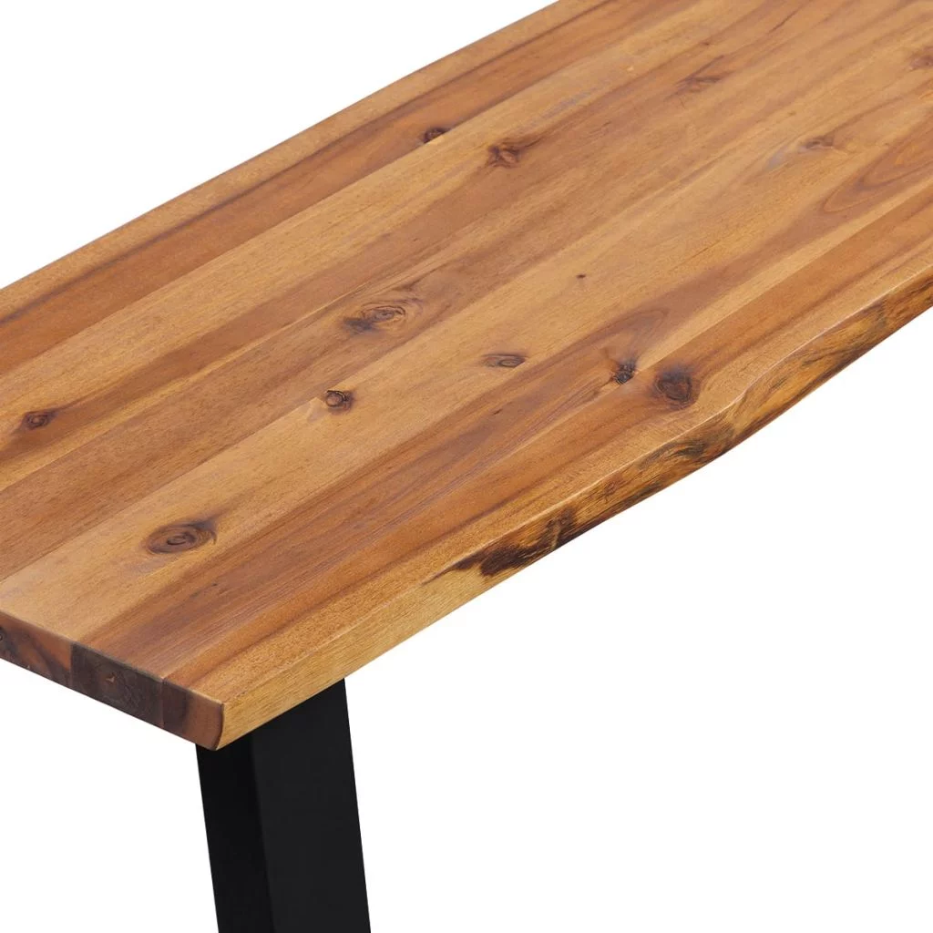 Carevas Bench Solid Acacia Wood 63"