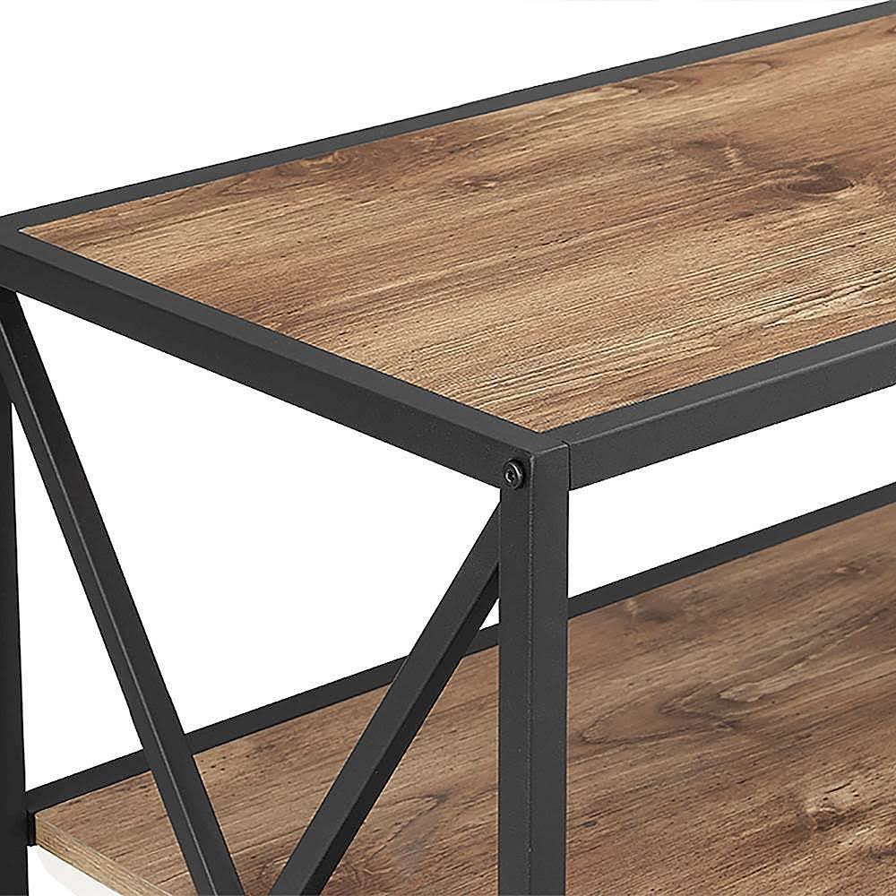 Walker Edison - 3-Shelf Bookcase - Brown/Black
