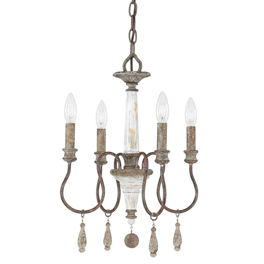 9A193A-Austin Allen-Zoe - 4 Light Chandelier In Traditional Style-19 Inches Tall and 14 Inches Wide