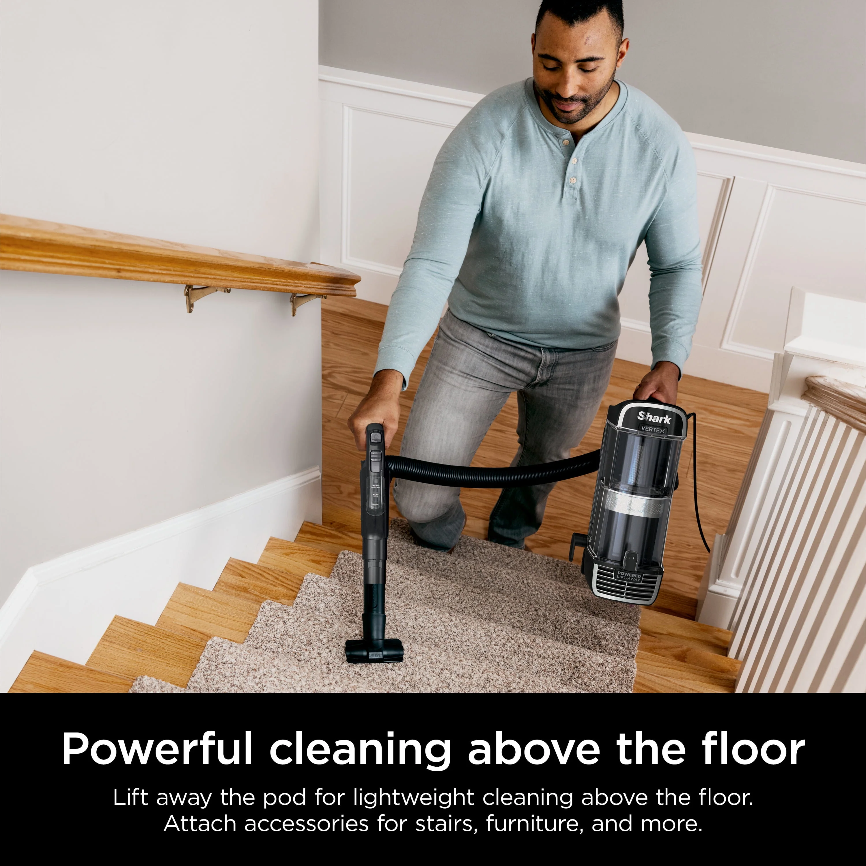 The Shark® Vertex® Speed Upright Vacuum with DuoClean® PowerFins Powered Lift-away® and Self-Cleaning Brushroll, AZ1810