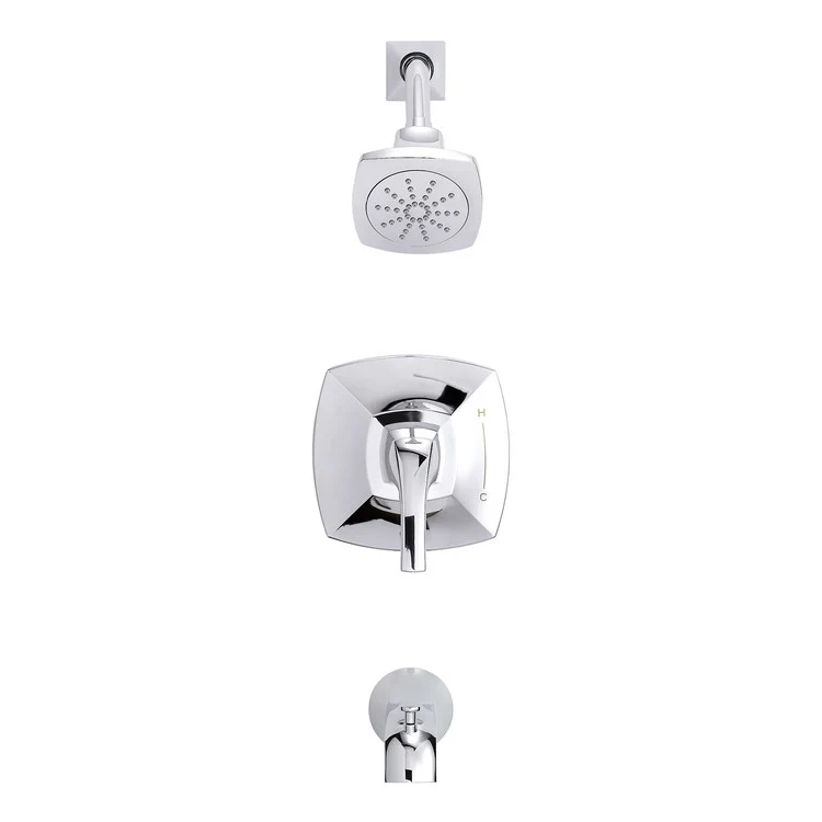 Tub and Shower Trim Vaughn Kit with Treysta Cartridge 1 Lever Chrome 1.75 Gallons Per Minute