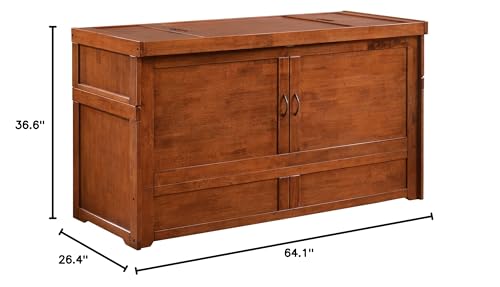 NIGHT & DAY Furniture Murphy Cube Cabinet Bed (White, Queen)