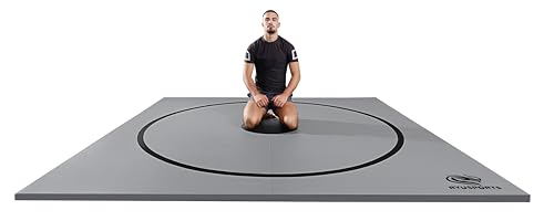 10x10ft Martial Arts Mat, Roll-Up Training Mat with Sealed Edges, XPE Foam & Carry Bag – for Jiu Jitsu, Wrestling, MMA, Tumbling, Judo, Karate