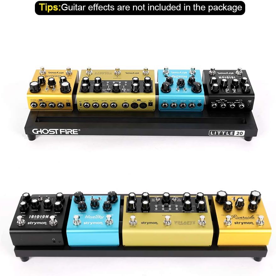 Ghost Fire Guitar Pedal Board Aluminum Alloy Effect Pedalboard with Carry Bag,V series (V-BABY MAX（Deluxe Edition）)