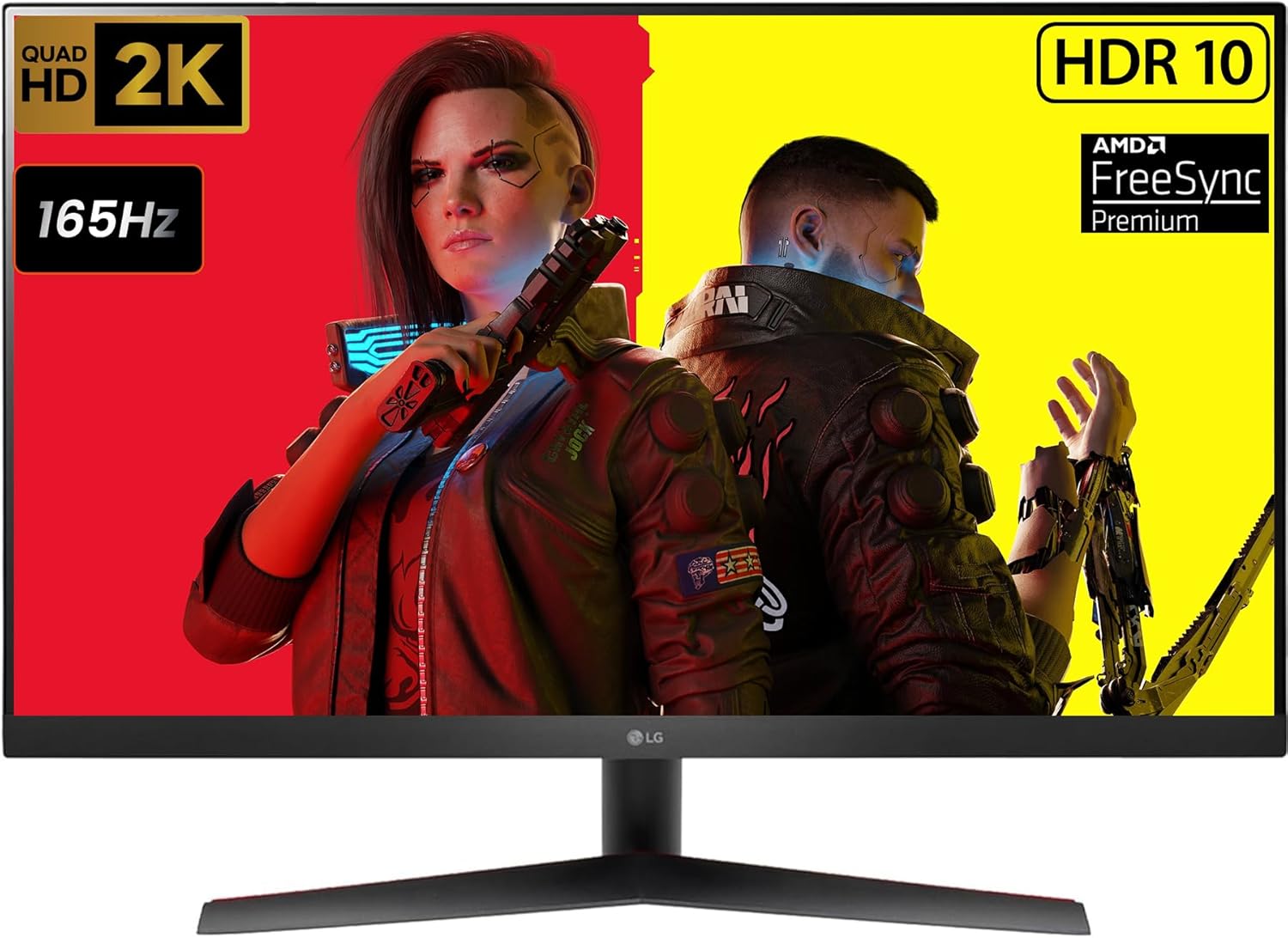 LG Ultragear Gaming Monitor – 31.5" QHD (2560x1440) - 165Hz Refresh Rate - VA Panel - 1ms MBR - 3000: 1-16.7 Million Colors – HDR10