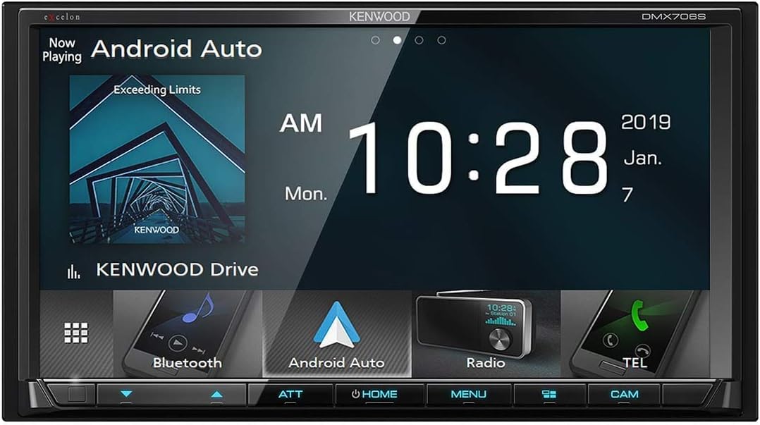 Kenwood DMX706S Digital Media Receiver with Wired CarPlay (Renewed)