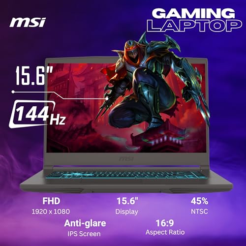 MSI Thin 15 Gaming Laptop, 15.6" FHD IPS Display, AMD Ryzen 9 8945HS(>i9-13900H, 5.2 GHz), GeForce RTX 4060, AI&VR Ready, Copilot+ PC