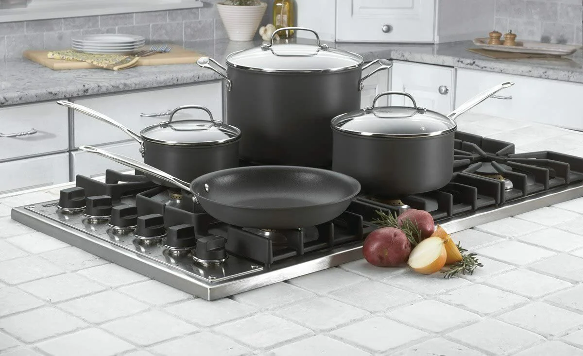 Cuisinart Chef's Classic Non-Stick Hard Anodized, 7 Piece Set, Black | 66-7