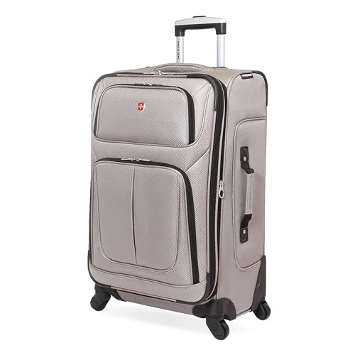 SwissGear Sion Softside Expandable Roller Luggage, Teal, 3 Piece Set (21/25/29)