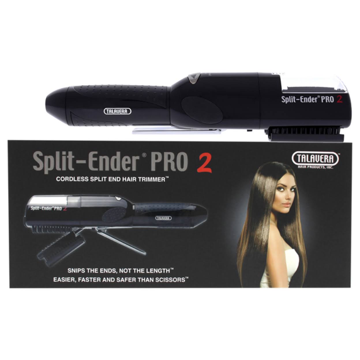 Split Ender Pro2 by Talavera Cordless Split End Hair Trimmer Black - Megean