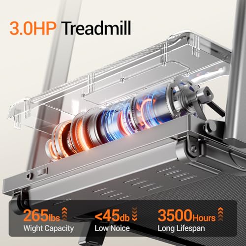 12% Incline Treadmill with Handle, 3-in-1 Portable Treadmills for Home and Office, Foldable Treadmills with 300 Lbs Weight Capacity