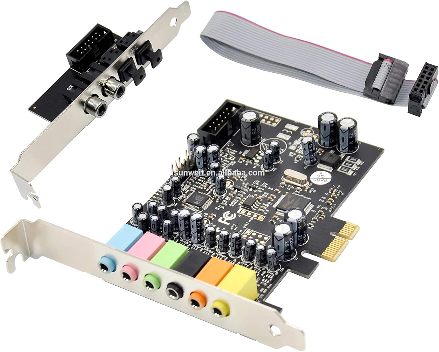 HINYSENO PCI-E 7.1 Channel Optical Coaxial Digital Stereo 3D Surround Sound Card EAX and A3D CMI8828 Chipset Win XP/Win 7/ Win 8/ Win 10, 32Bit 64Bit