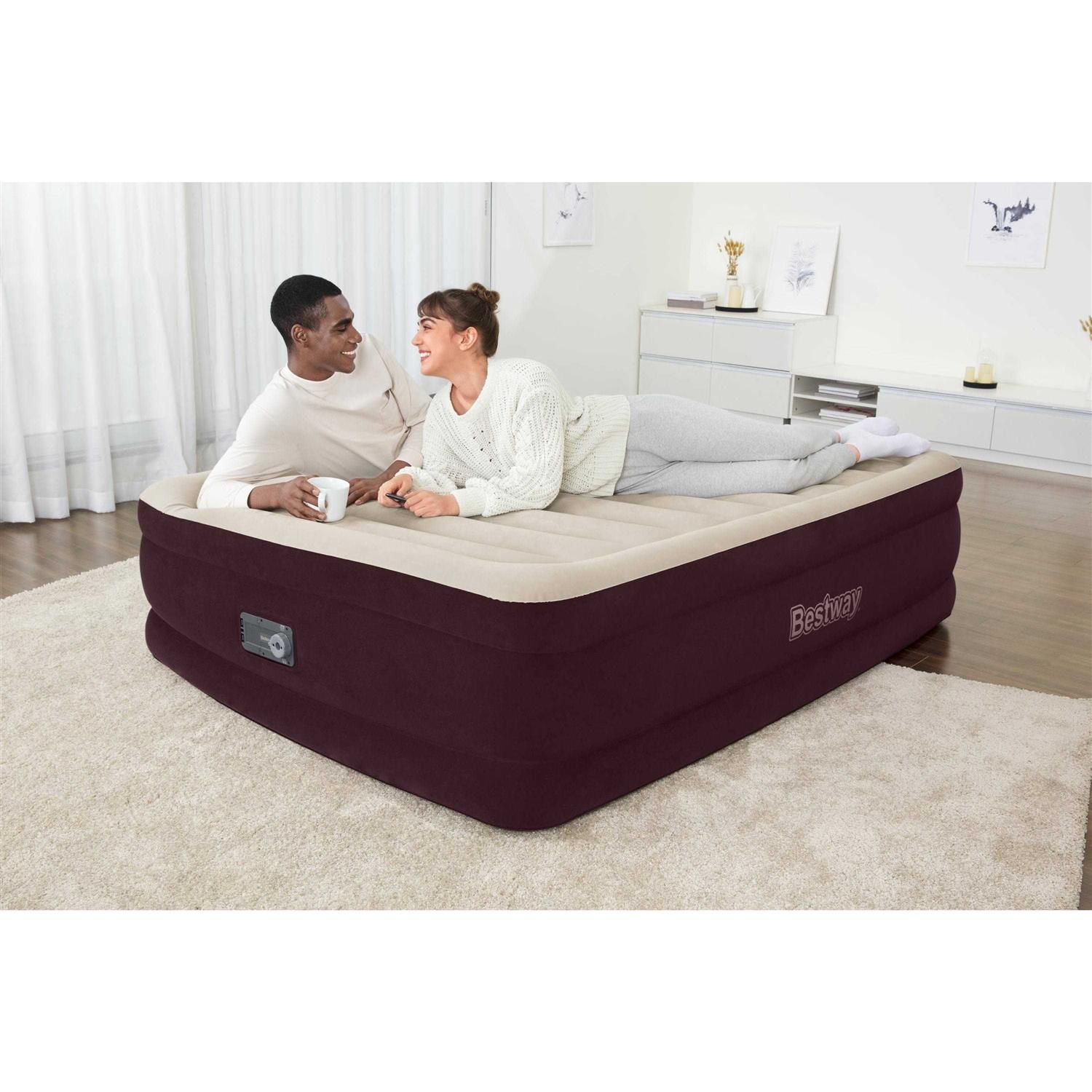 Bestway Maroon 20 Queen Air Mattress with Built in Pump - Sports Supplies Online Store