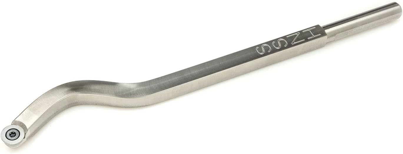 Simple Woodturning Tools - Swan Neck Hollower Carbide Lathe Tool with 9/16" Flat Top Carbide Cutter, Screw