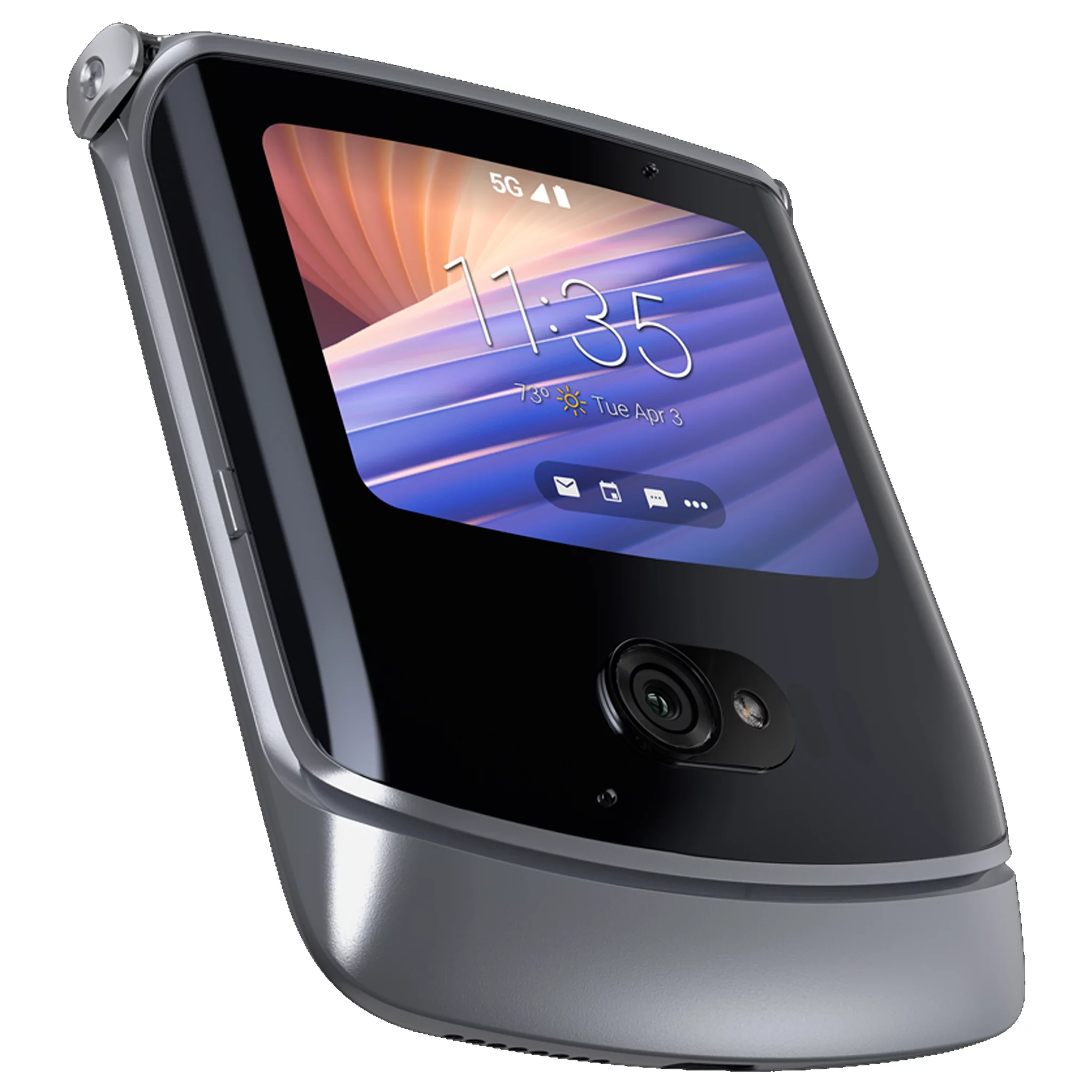 Motorola Razr 5G (2020) Dual-SIM XT2071-4 256GB ROM + 8GB RAM (GSM Only | No CDMA) Factory Unlocked Flip Android Smartphone (Liquid Mercury)