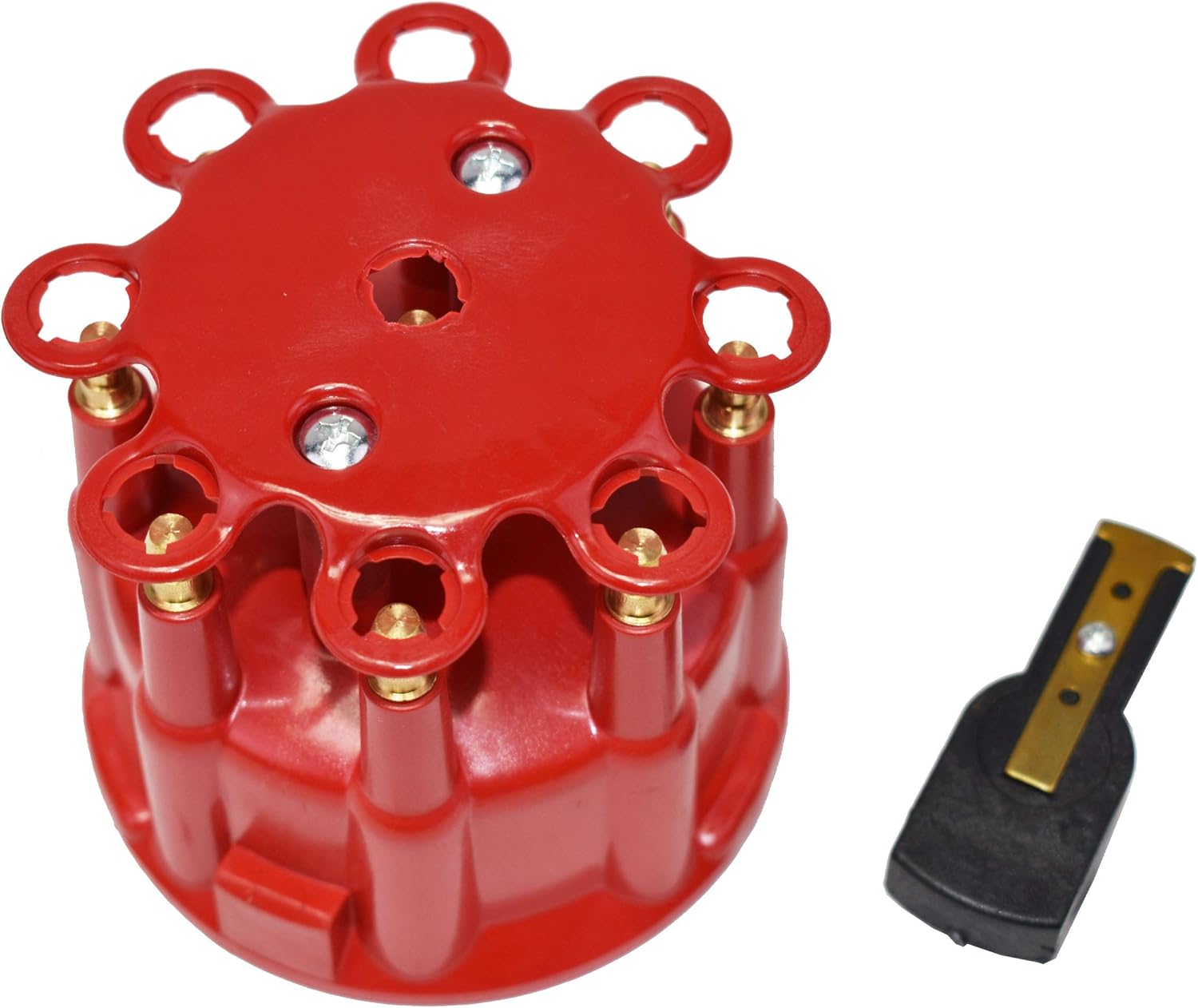 A-Team Performance - Pro Billet Ready to Run R2R Distributor Cap and Rotor - Kit 8-Cylinder Male (Black)