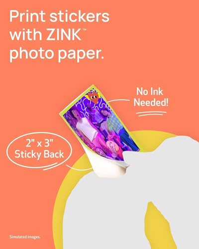 Canon Ivy 2 Mini Photo Printer (Pure White) - Bluetooth, Print from iOS & Android Devices, Bundle Incl. 110 Zink Sticky-Back Prints, LED Light Bar