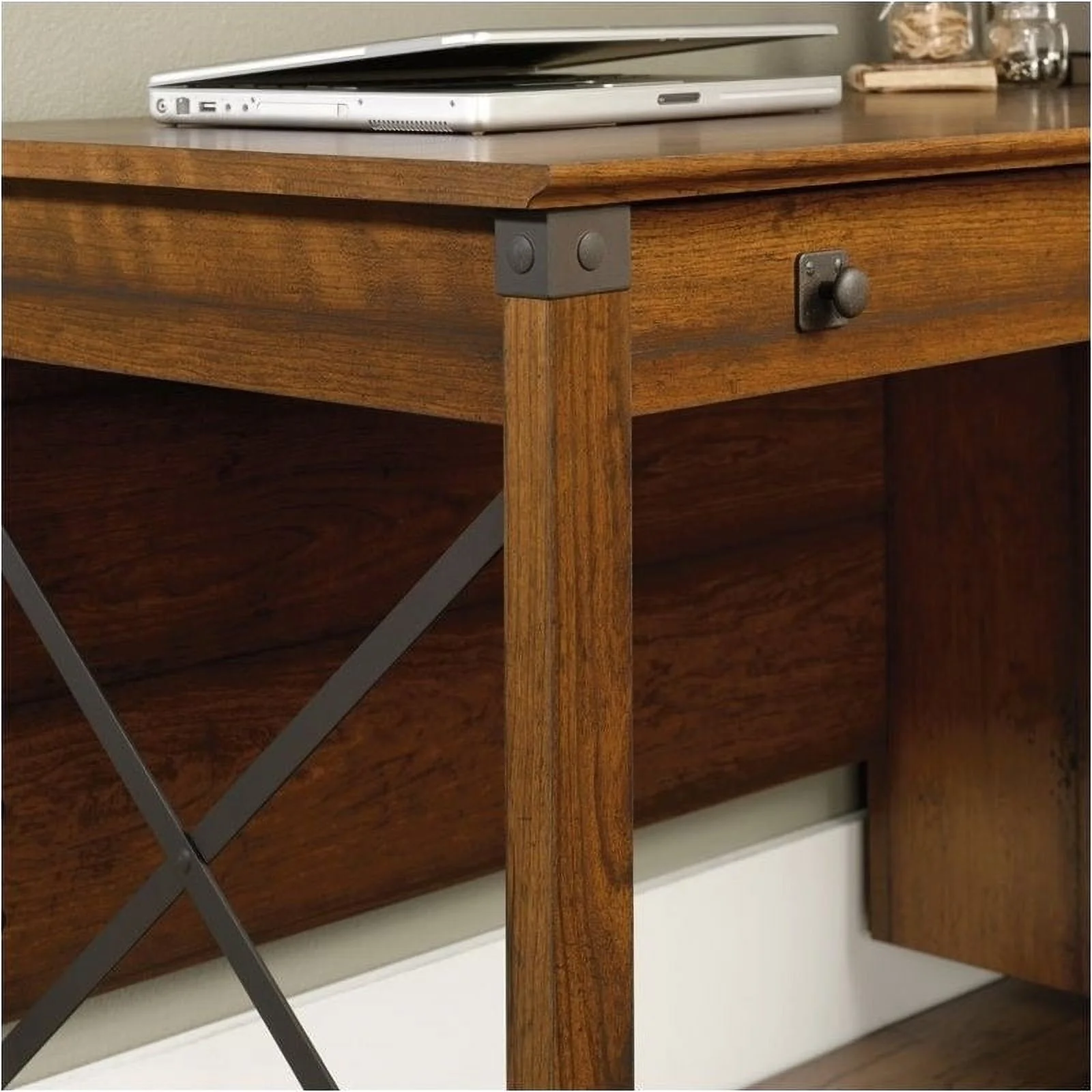 Scranton & Co Rustic Engineered Wood Computer Desk in Washington Cherry
