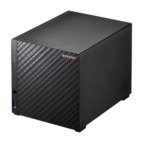Asustor Drivestor 4 AS1104T - 4 Bay NAS, 1.4GHz Quad Core, Single 2.5GbE Port, 1GB RAM DDR4, Network Attached Storage