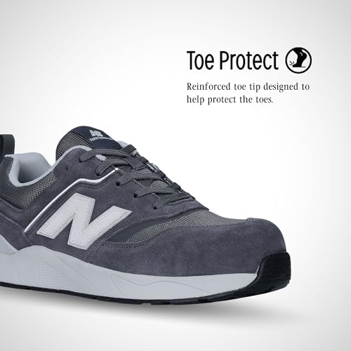 New Balance Men's Composite Toe Elite Lite EH Industrial Shoe, Black Grey, 10.5