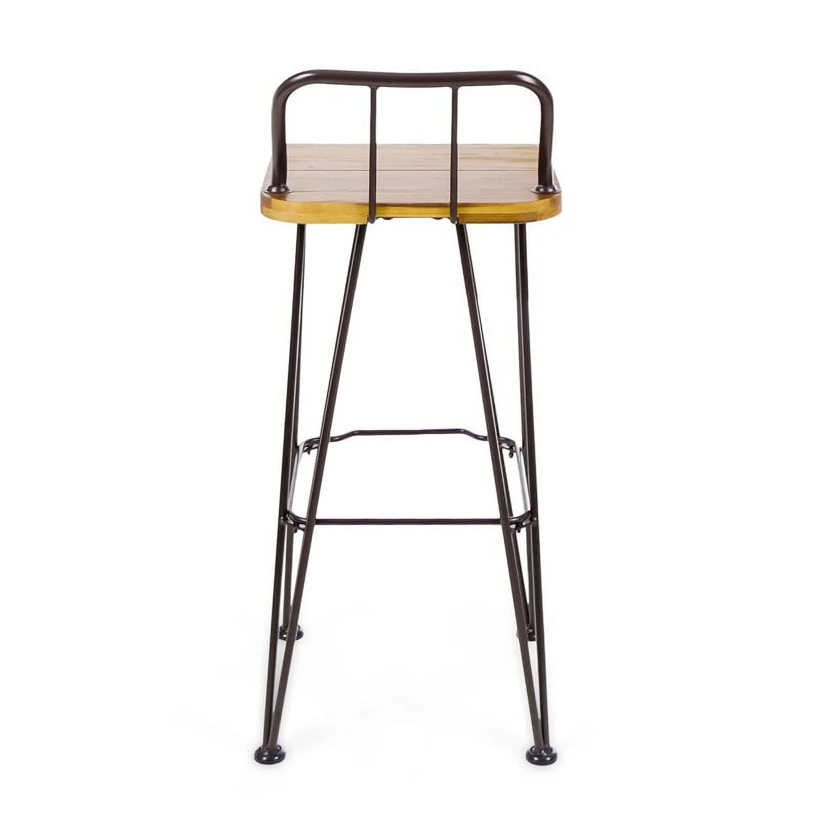 Noble House Denali Outdoor Teaked Acacia Wood Bar Set with Metal Iron Frame