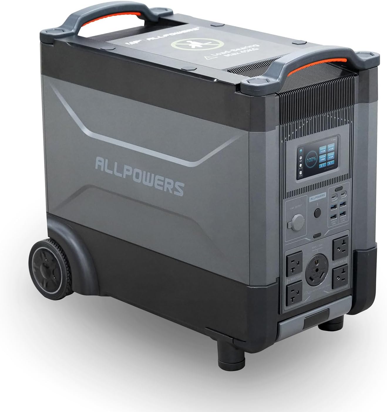 ALLPOWERS R4000 Portable Power Station, 3456Wh LiFePO4 Portable Home Battery, Huge 3600W AC Output x5, 1.2H Fast Charge