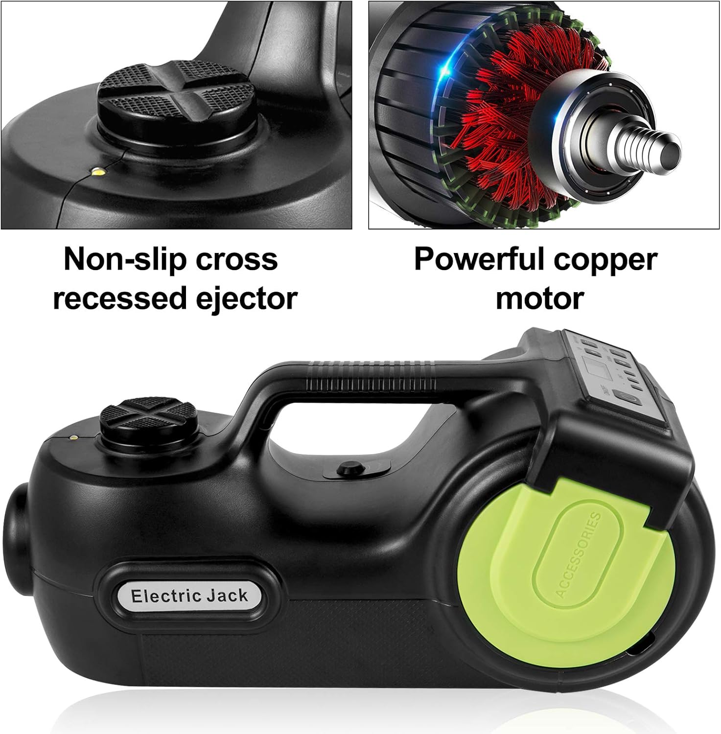 VEVOR Electric Car Jack 5 Ton Car Jack Hydraulic, Electric Floor Jack with Electric Impact Wrench, LED Light Hydraulic Jack Car Repair Tool