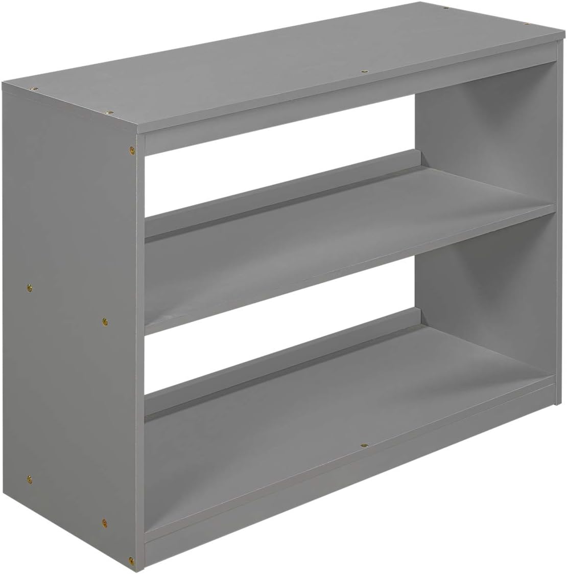 SOFTSEA Twin Study Loft Bed with Rolling Portable Desk, Cabinet and Bookcase, Low Loft Bed for Kids and Teenagers (Gray, with Desk)