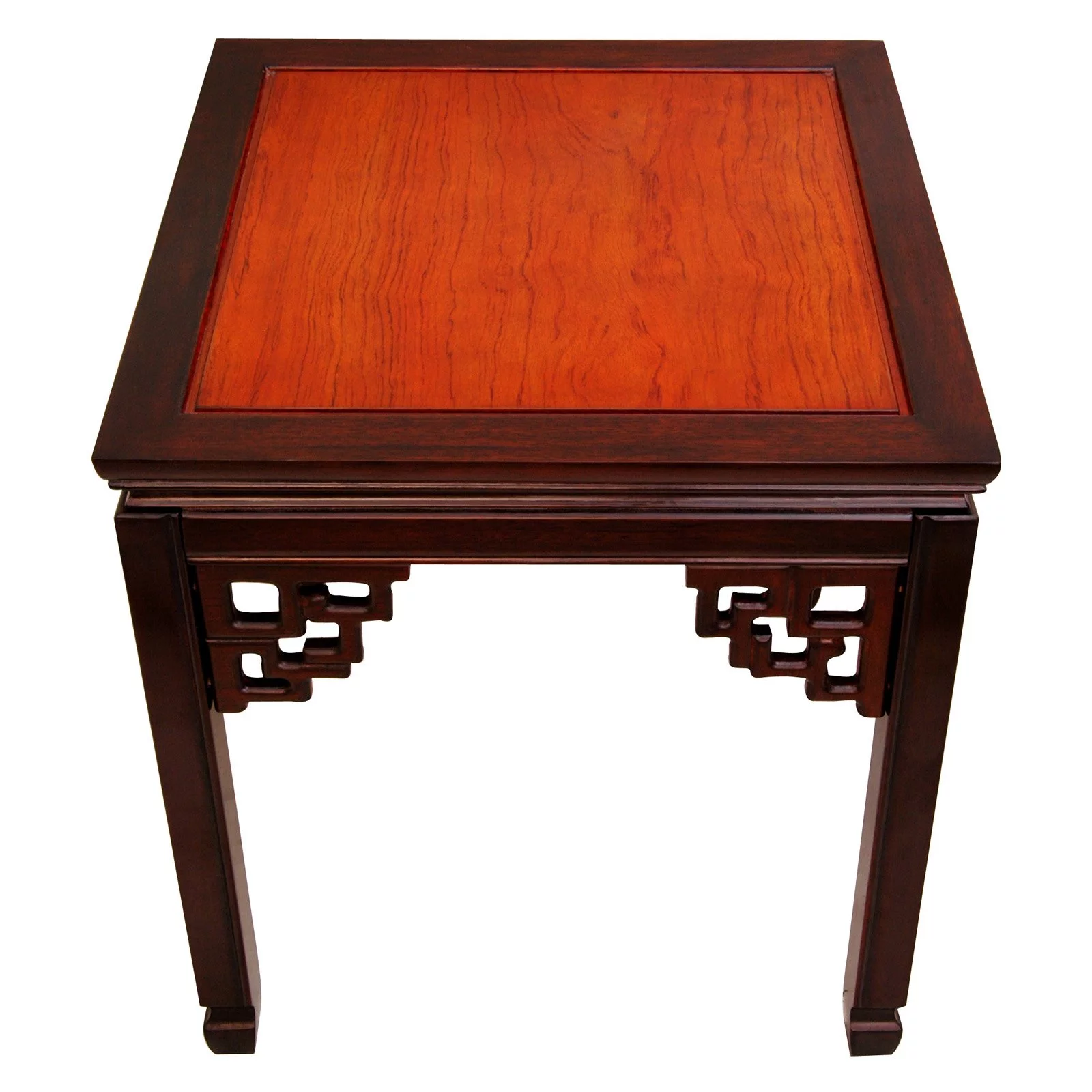 Oriental Furniture Rosewood Square Ming Table, Two-tone