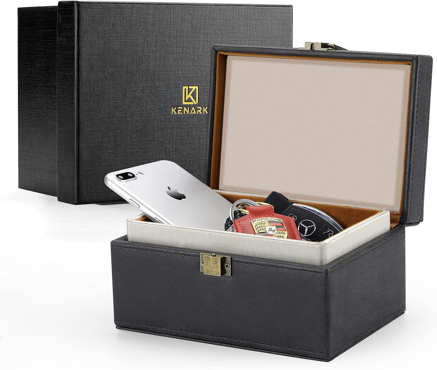 KENARK KK6 Plus-BK Faraday Box, Faraday Key Fob Protecting Box, Car Key Shielding Box, Car Key Signal Blocker, EMP Protection Box