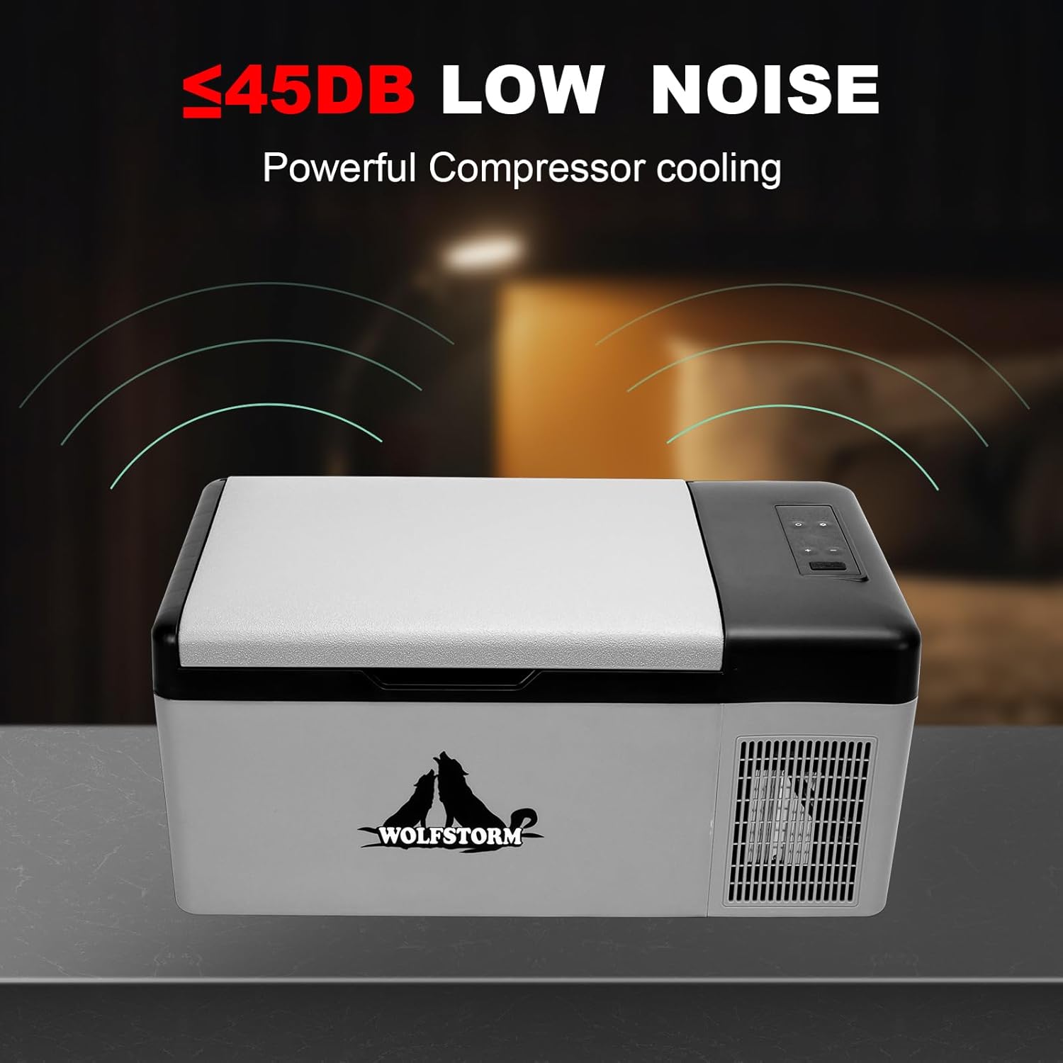 Portable Car Refrigerator Freezer 12/24V DC and 110-240V AC (-4°F~68°F) 15L /16 Quart Mini Fridge Cooler for RV Van Vehicle Boat Traveling Outdoor