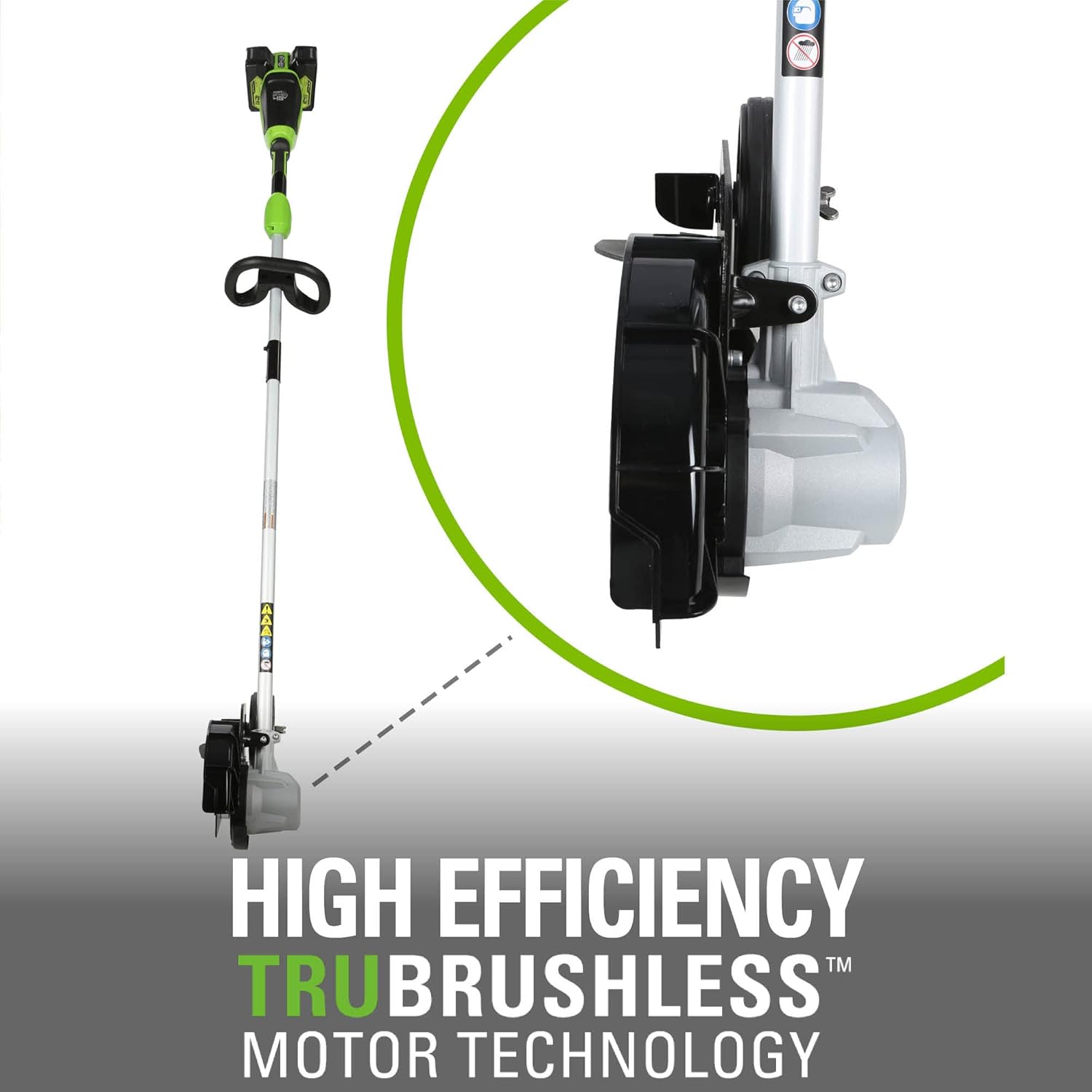 Greenworks 48V (2 x 24V) 8" Brushless Cordless Edger, (2) 4.0Ah Batteries and Dual Port Rapid Charger Included