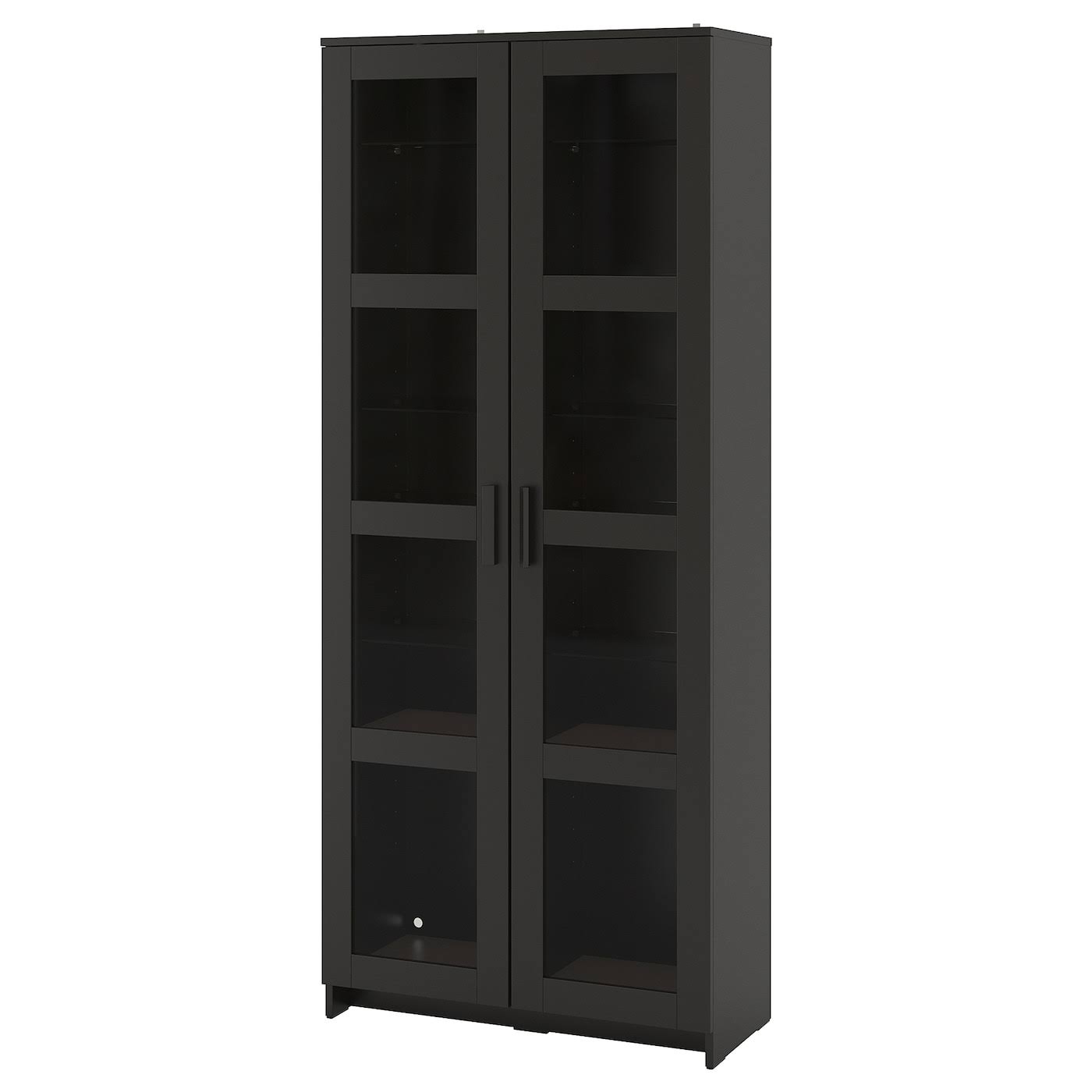 IKEA - BRIMNES Glass-Door Cabinet, Black, 31 1/2x74 3/4 10409871