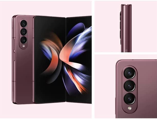 SAMSUNG Galaxy Z Fold 4 5G US Version, 512GB, Burgundy - Unlocked (Renewed)