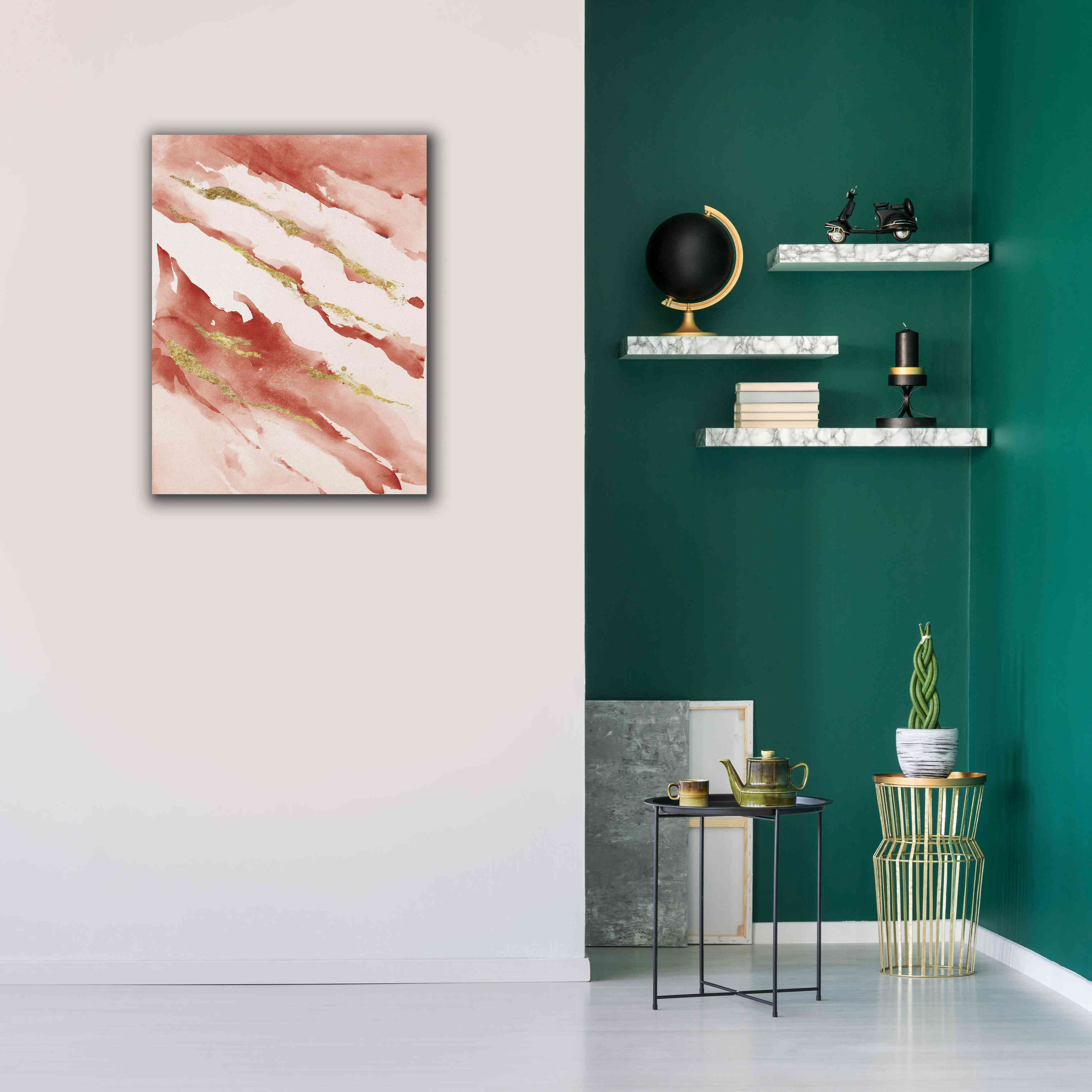 Epic Graffiti 'Drift V2 Red' by Mike Schick, Giclee Canvas Wall Art, 26"x34"
