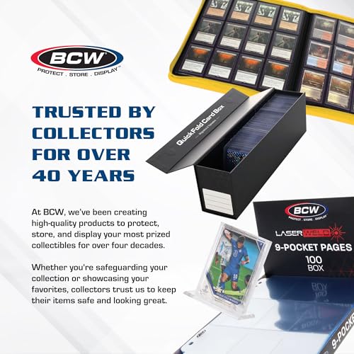 BCW 6 Drawer Card Catalog - Black | Stackable Trading Card Organizer Box | Holds Sports Cards, Gaming Cards