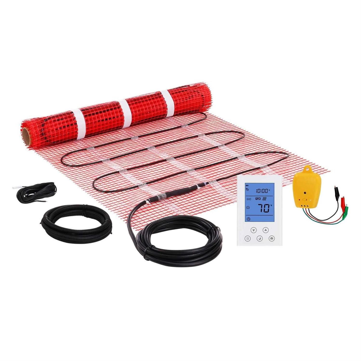 VEVOR Floor Heating Mat Electric Radiant In-Floor Heated Warm System with Digital Floor Sensing Thermostat - Shop Hardware Tools Online Store