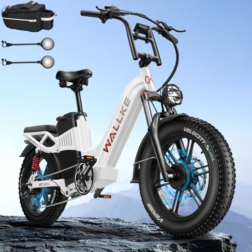 W Wallke AWD Dual Motor Electric Bike for Adults, UL2849 Certified, 48V 60Ah Battery Cell Brand Sam-Sung, Long Range 200 Miles 35MPH Fast Ebike