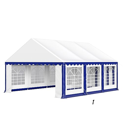 PHI VILLA 20'x16' Outdoor Heavy Duty Party Tent Large Commercial Canopy Wedding Event Shelter with Removable Sidewalls & 3 Storage Bags for Patio