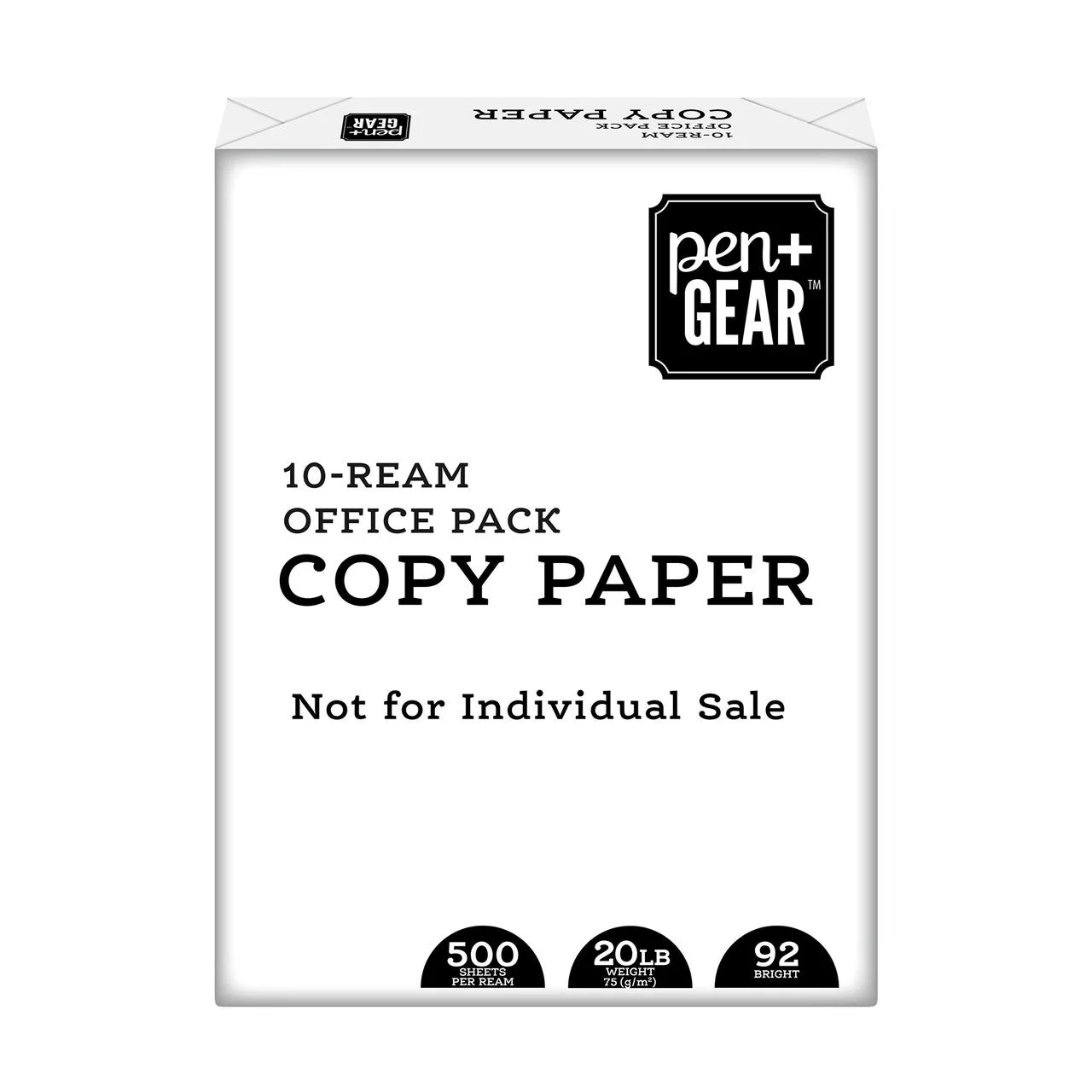 Pen+Gear Copy Paper, 8.5" x 11", 92 Bright White, 20 lb., 10 Ream Case (5,000 Sheets)