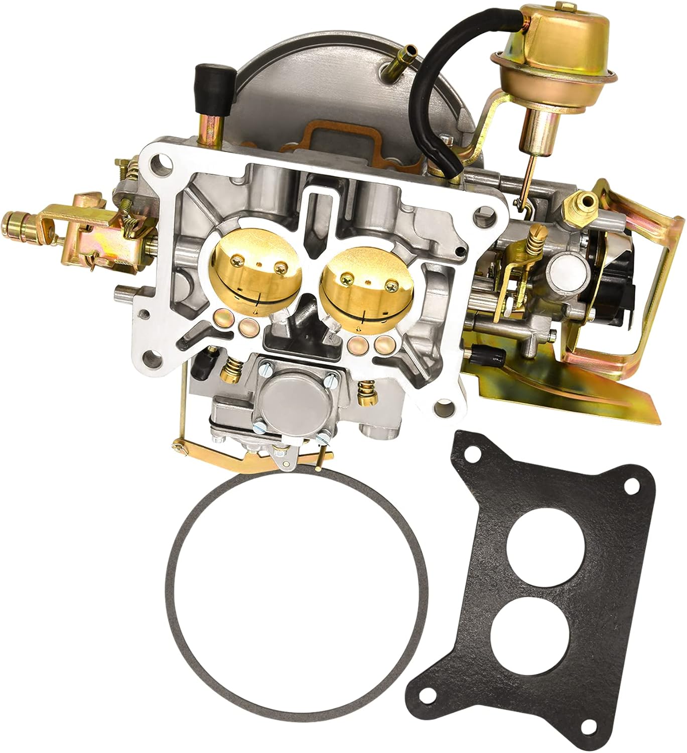 2 Barrel Carburetor Carb 2100 A800 2150 for Ford 289 302 351 Cu Jeep Engine F150 F250 F350 with Electric Choke Mounting Gasket - 302 Carburetor