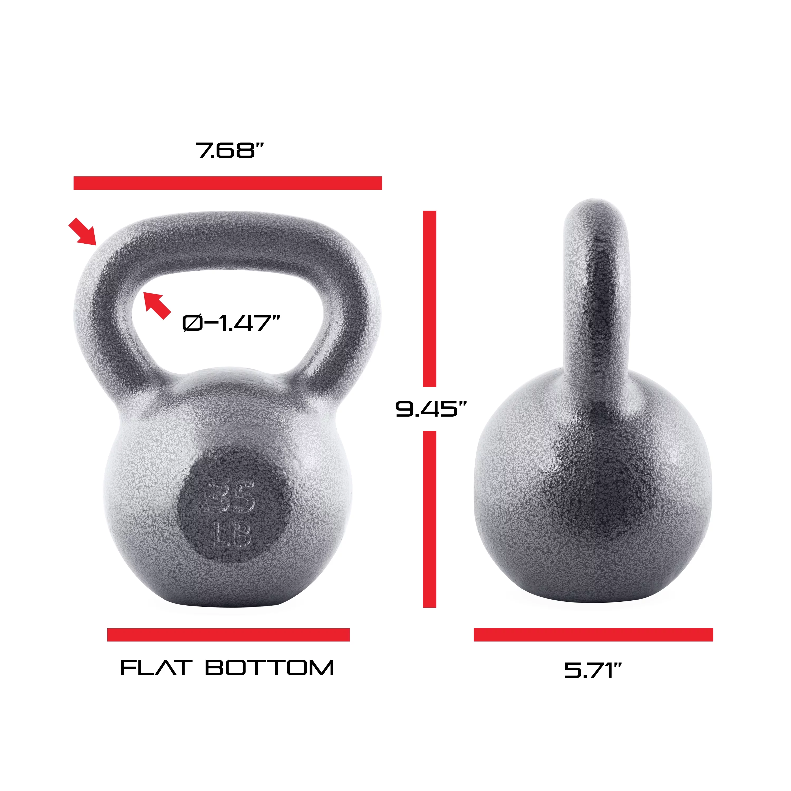 CAP Barbell Cast Iron Kettlebell, Single, 10-80 Pounds