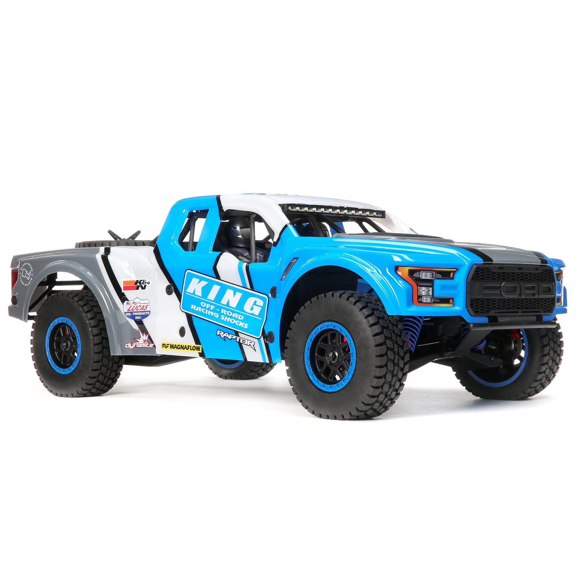 Losi RC Truck 1/10 King Shocks Ford Raptor Baja Rey 4 Wheel Drive Brushless RTR Battery and Charger Not Included with SMART LOS03020V2T1 Cars