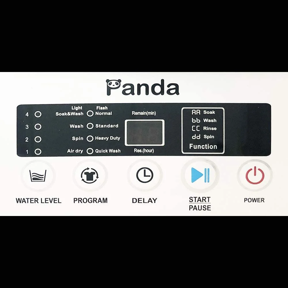 Panda 1.54cu.ft Compact Portable Washing Machine PAN6360W, 11 lbs Capacity, Full Automatic Laundry Washer in Gray