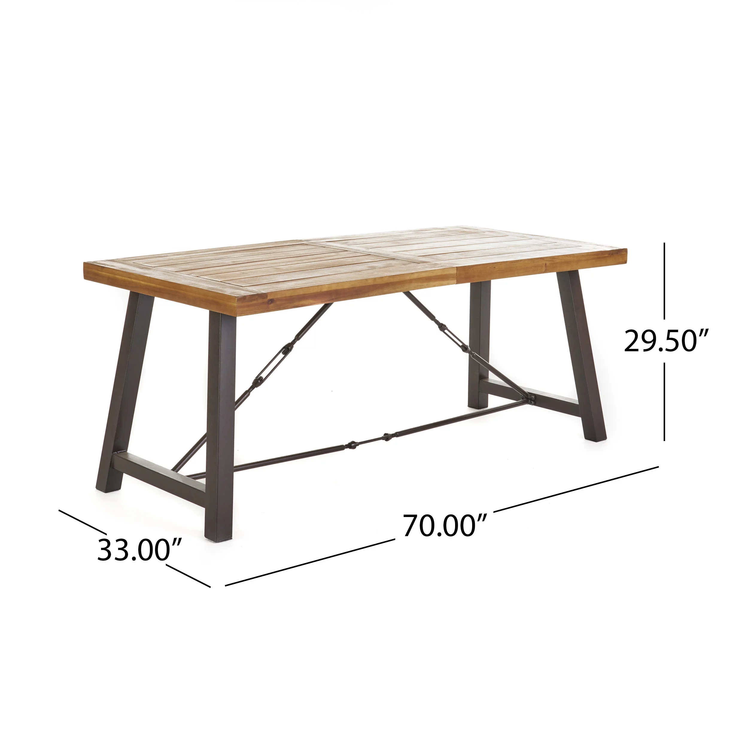 Canton Acacia Wood 3-Piece Picnic Table, Teak Finish