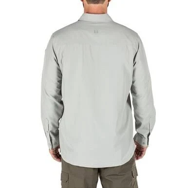 511 Tactical 72521 Marksman Long Sleeve Men&s Button-Down Shirt, 2 Chest Pockets, 100% Polyester, Casual, Regular Fit, Volcanic