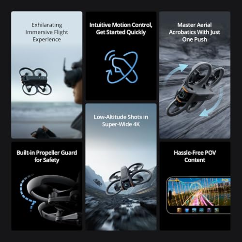 DJI Avata 2 FPV Drone with 3-Battery Fly More Combo CP.FP.00000151.02 4K Video + 128GB Memory, Landing Pad, CPS 2 Year Warranty + More