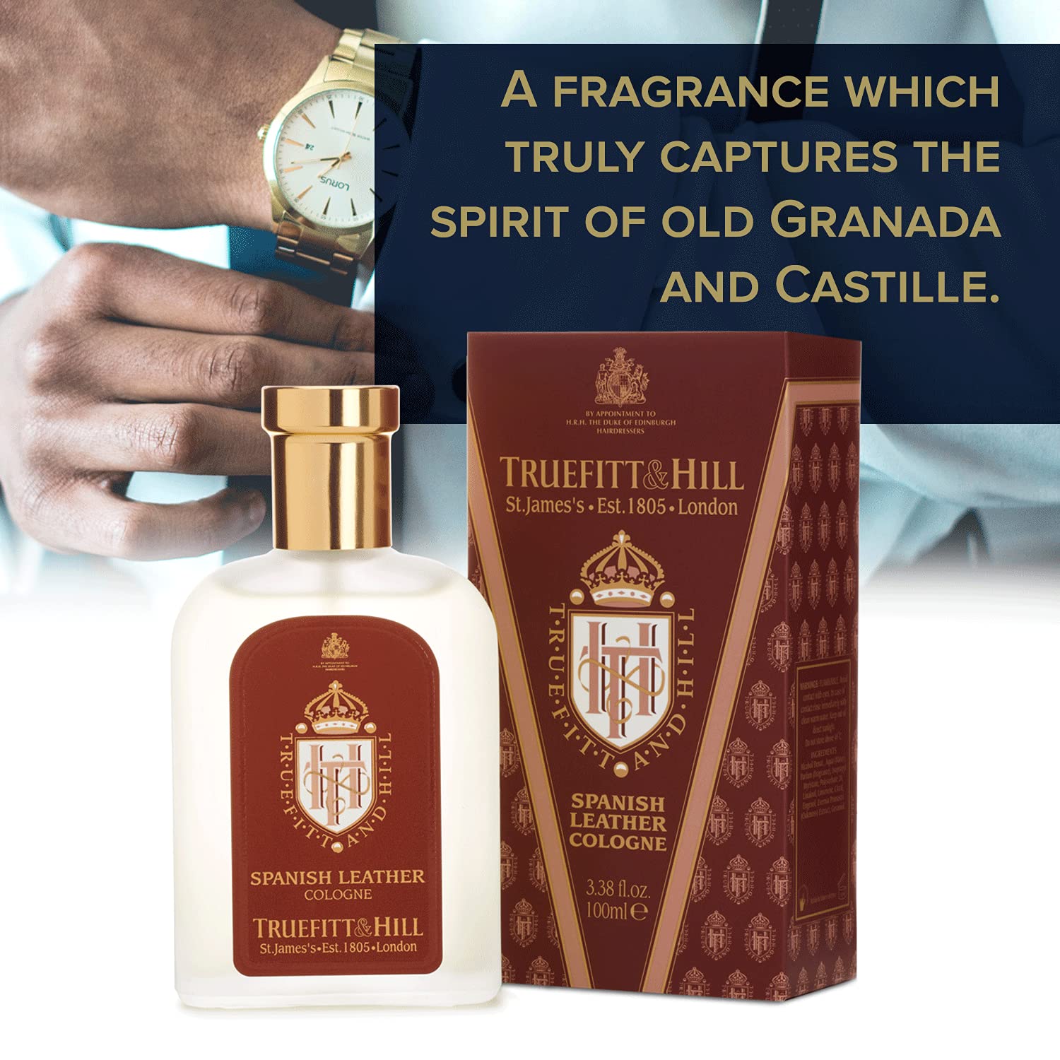Truefitt & Hill Cologne- Spanish Leather (3.38 ounces) Pack of 2