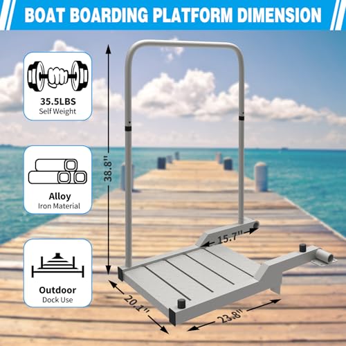 Boat Boarding Platform and Dock Extension to Step Up & Down (Fixed), Boat Boarding Platform Dock Step for Boat Lifts