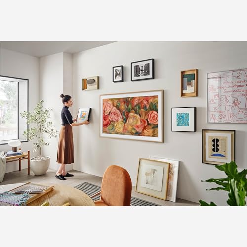 SAMSUNG 75-Inch Class QLED 4K LS03D The Frame Series Quantum HDR Smart TV w/Dolby Atmos, Art Mode, Anti-Reflection, Customizable Frame